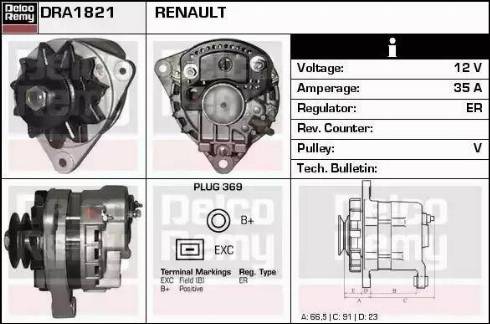 Remy DRA1821 - Ģenerators autodraugiem.lv