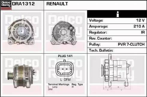 Remy DRA1312 - Ģenerators autodraugiem.lv