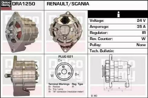 Remy DRA1250 - Ģenerators autodraugiem.lv