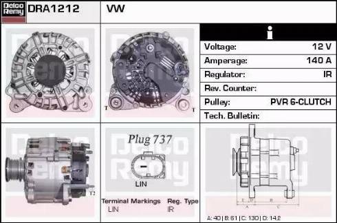 Remy DRA1212 - Ģenerators autodraugiem.lv