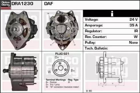 Remy DRA1230 - Ģenerators autodraugiem.lv