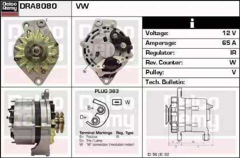 Remy DRA8080 - Ģenerators autodraugiem.lv