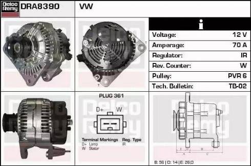 Remy DRA8390 - Ģenerators autodraugiem.lv