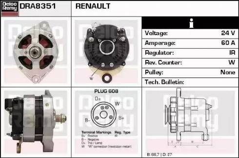 Remy DRA8351 - Ģenerators autodraugiem.lv