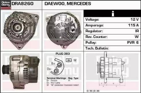 Remy DRA8260 - Ģenerators autodraugiem.lv