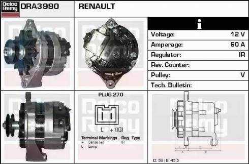 Remy DRA3990 - Ģenerators autodraugiem.lv