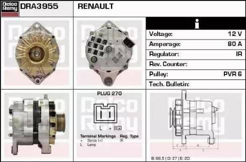 Remy DRA3955 - Ģenerators autodraugiem.lv