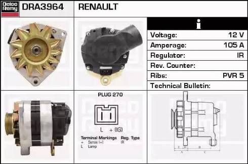 Remy DRA3964 - Ģenerators autodraugiem.lv
