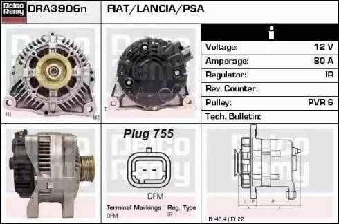 Remy DRA3906N - Ģenerators autodraugiem.lv