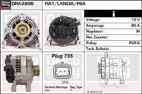Remy DRA3906 - Ģenerators autodraugiem.lv