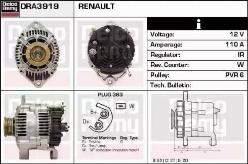 Remy DRA3919 - Ģenerators autodraugiem.lv