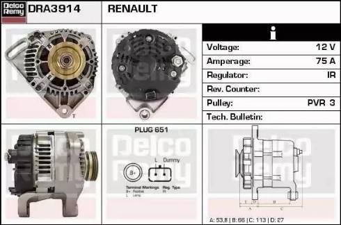 Remy DRA3914 - Ģenerators autodraugiem.lv