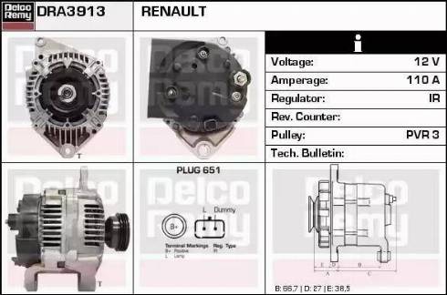 Remy DRA3913 - Ģenerators autodraugiem.lv