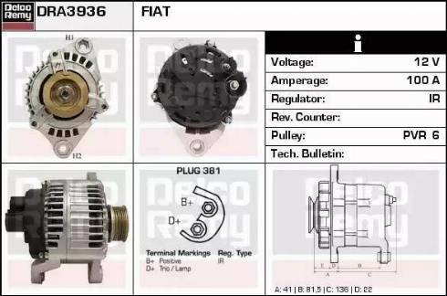 Remy DRA3936 - Ģenerators autodraugiem.lv