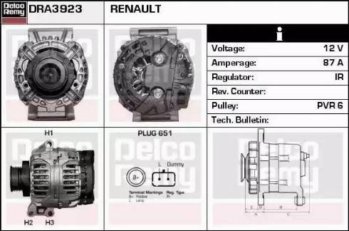 Remy DRA3923 - Ģenerators autodraugiem.lv