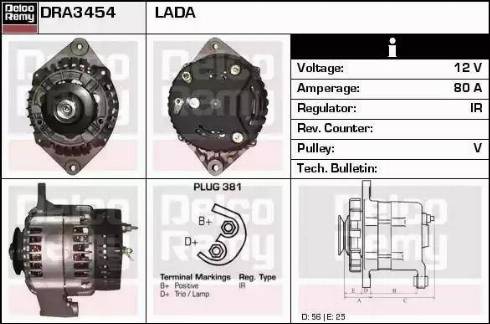 Remy DRA3454 - Ģenerators autodraugiem.lv