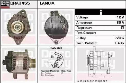 Remy DRA3455 - Ģenerators autodraugiem.lv