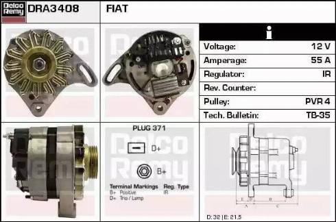 Remy DRA3408 - Ģenerators autodraugiem.lv