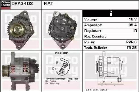 Remy DRA3403 - Ģenerators autodraugiem.lv