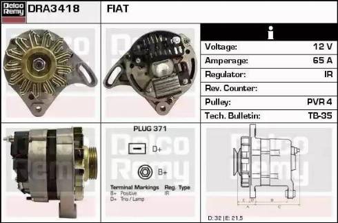 Remy DRA3418 - Ģenerators autodraugiem.lv
