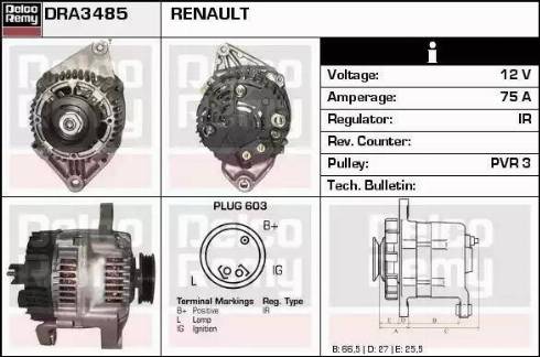 Remy DRA3485 - Ģenerators autodraugiem.lv