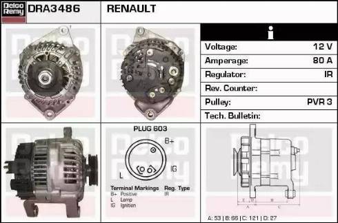 Remy DRA3486 - Ģenerators autodraugiem.lv
