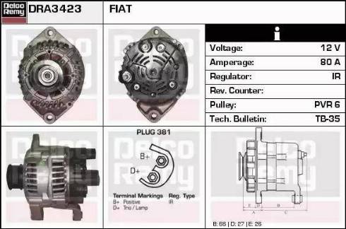 Remy DRA3423 - Ģenerators autodraugiem.lv