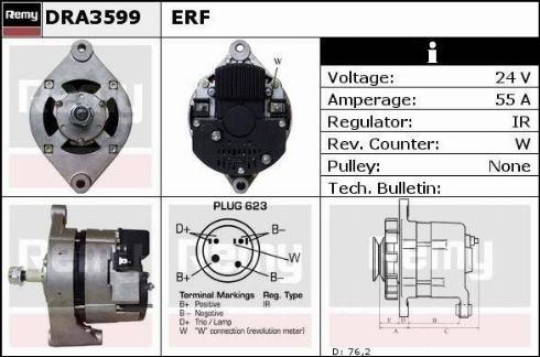 Remy DRA3599 - Ģenerators autodraugiem.lv