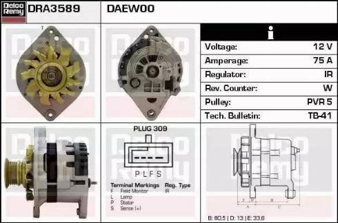 Remy DRA3589 - Ģenerators autodraugiem.lv