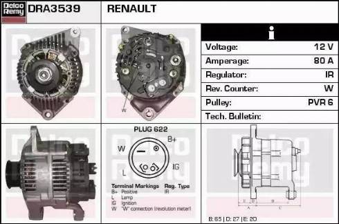 Remy DRA3539 - Ģenerators autodraugiem.lv