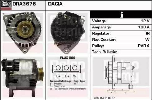 Remy DRA3678 - Ģenerators autodraugiem.lv