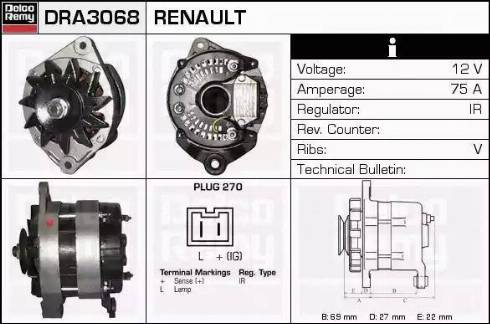 Remy DRA3068 - Ģenerators autodraugiem.lv