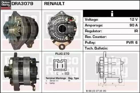 Remy DRA3079 - Ģenerators autodraugiem.lv