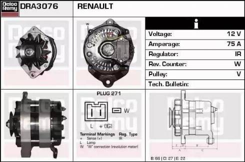 Remy DRA3076 - Ģenerators autodraugiem.lv