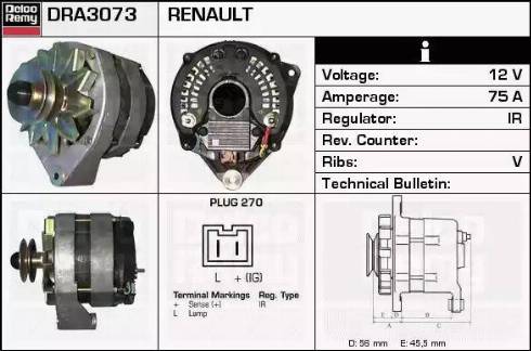 Remy DRA3073 - Ģenerators autodraugiem.lv