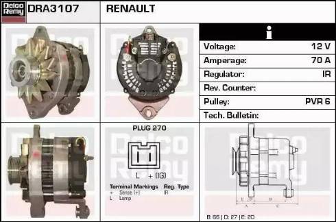 Remy DRA3107 - Ģenerators autodraugiem.lv