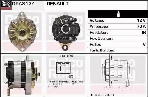 Remy DRA3134 - Ģenerators autodraugiem.lv