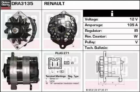 Remy DRA3135 - Ģenerators autodraugiem.lv