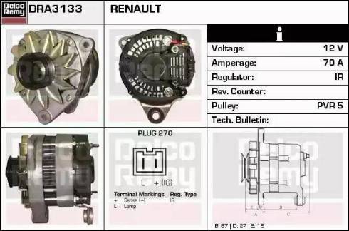 Remy DRA3133 - Ģenerators autodraugiem.lv