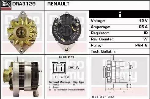 Remy DRA3129 - Ģenerators autodraugiem.lv