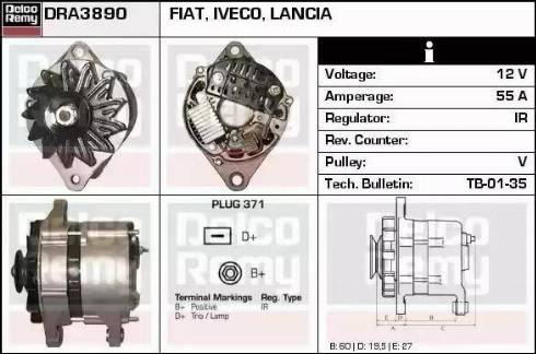 Remy DRA3890 - Ģenerators autodraugiem.lv