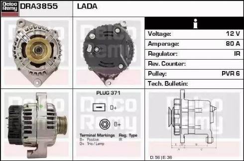 Remy DRA3855 - Ģenerators autodraugiem.lv