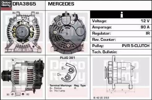 Remy DRA3865 - Ģenerators autodraugiem.lv