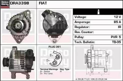 Remy DRA3398 - Ģenerators autodraugiem.lv
