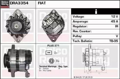 Remy DRA3354 - Ģenerators autodraugiem.lv