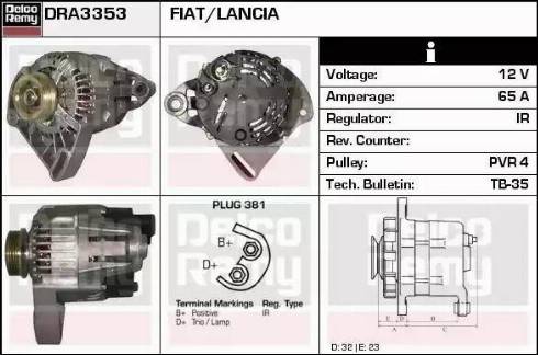 Remy DRA3353 - Ģenerators autodraugiem.lv