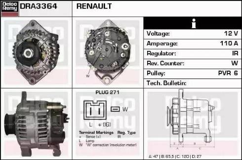 Remy DRA3364 - Ģenerators autodraugiem.lv