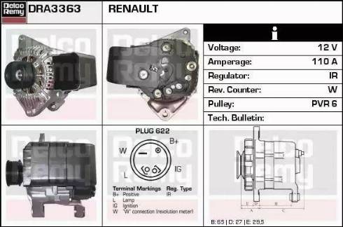 Remy DRA3363 - Ģenerators autodraugiem.lv