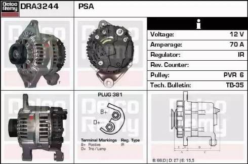 Remy DRA3244 - Ģenerators autodraugiem.lv