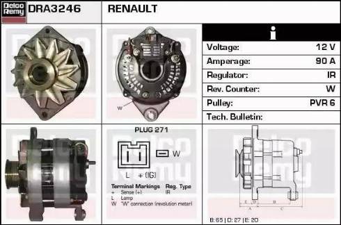 Remy DRA3246 - Ģenerators autodraugiem.lv